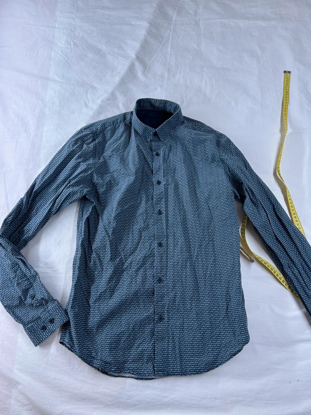Chemise à motifs gris noir ikks vintage